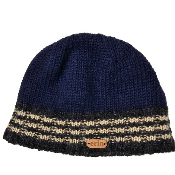 Erin Knitwear Ireland Wool & Polyester Lined Beanie Hat fall winter - Picture 6 of 6